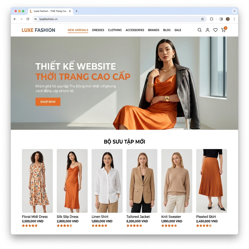 Thiết Kế Website Bán Hàng Chuẩn SEO Trọn Gói - Giao diện Desktop thay thế (Alternative Desktop Mockup)