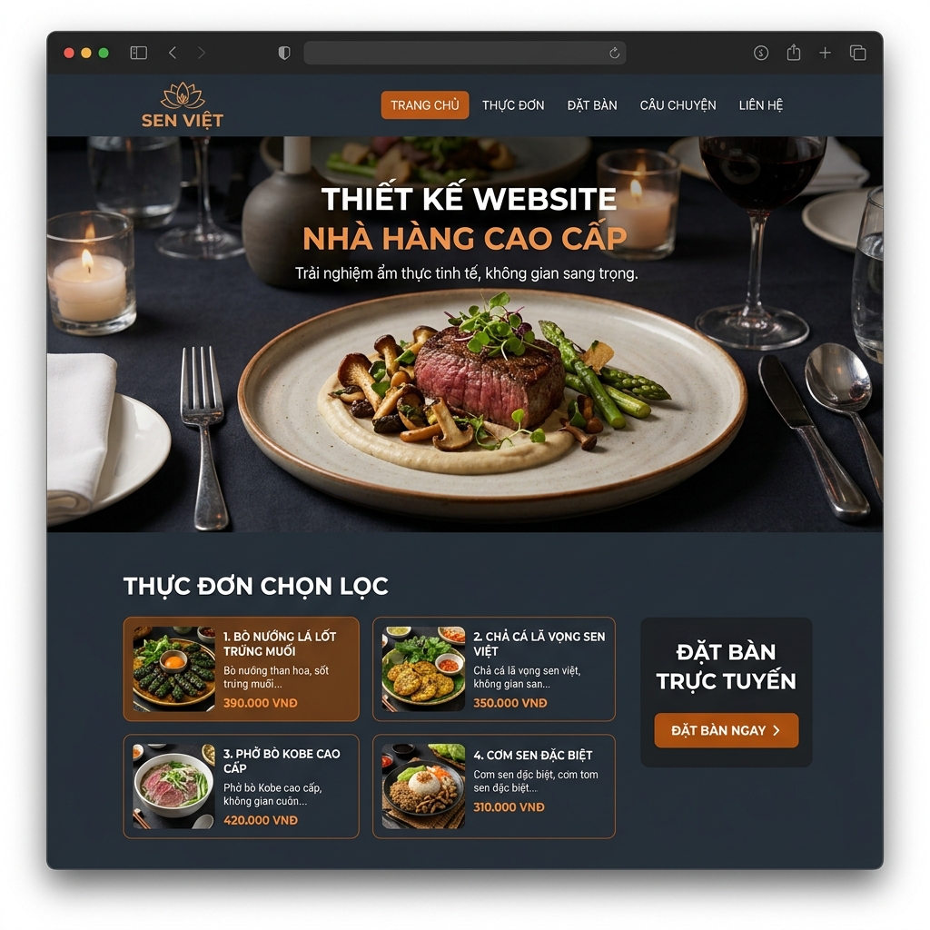 Thiết Kế Website Nhà Hàng Chuyên Nghiệp, Tối Ưu Chuyển Đổi 6 Thiết Kế Website Nhà Hàng